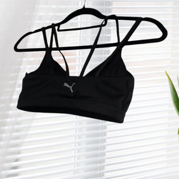 Puma Other - PUMA Eversculpt Low Impact Sports Bra XS Strappy Back Shape Enhancing Logo Black